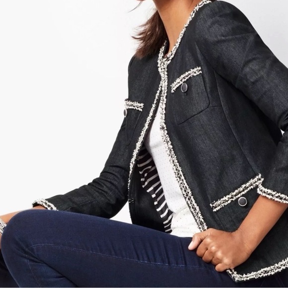 Talbot Polished Denim Jacket/Blazer Size 12 - Picture 8 of 9